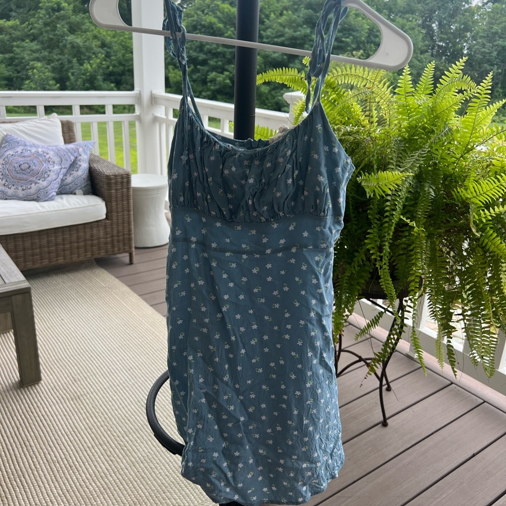 pacsun light blue floral sundress